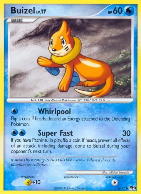 Carte Pokémon Mustébouée 006/017, extension POP Série 9