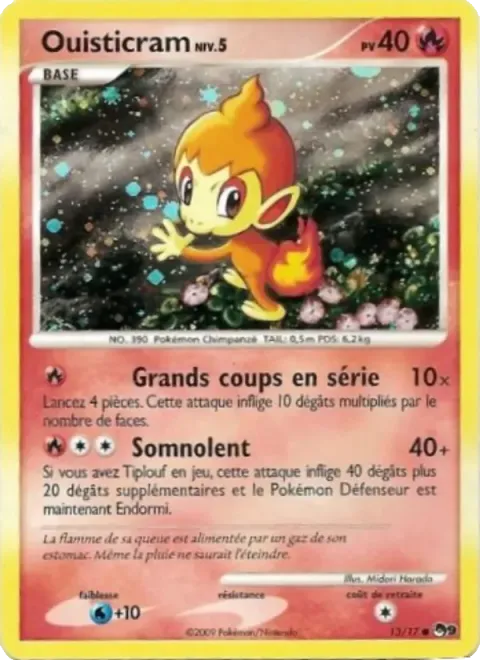 Carte Pokémon Ouisticram 013/017, extension POP Série 9