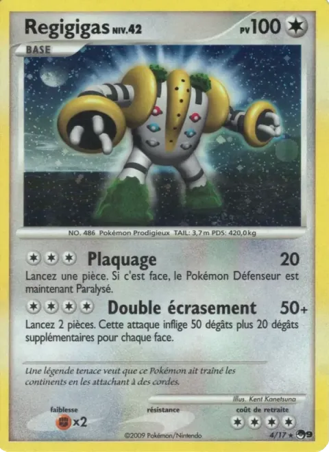 Carte Pokémon Regigigas 004/017, extension POP Série 9