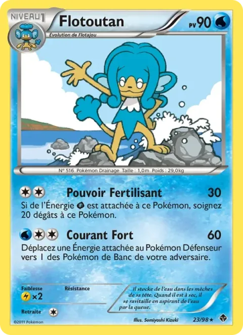 Carte Pokémon Flotoutan 023/098, extension Pouvoirs Émergents