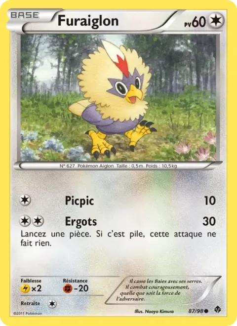 Carte Pokémon Furaiglon 087/098, extension Pouvoirs Émergents