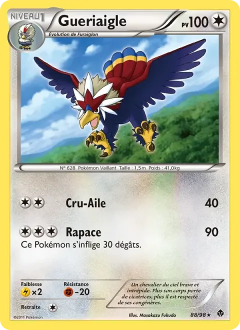 Carte Pokémon Gueriaigle 088/098, extension Pouvoirs Émergents