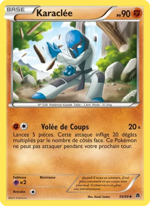 Carte Pokémon Karaclée 059/098, extension Pouvoirs Émergents