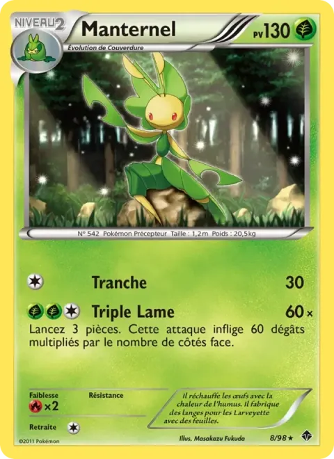 Carte Pokémon Manternel 008/098, extension Pouvoirs Émergents
