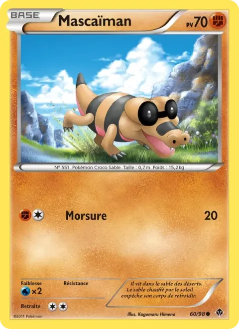 Carte Pokémon Mascaïman 060/098, extension Pouvoirs Émergents
