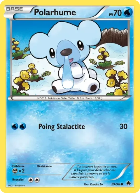 Carte Pokémon Polarhume 029/098, extension Pouvoirs Émergents