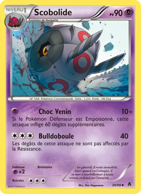 Carte Pokémon Scobolide 039/098, extension Pouvoirs Émergents