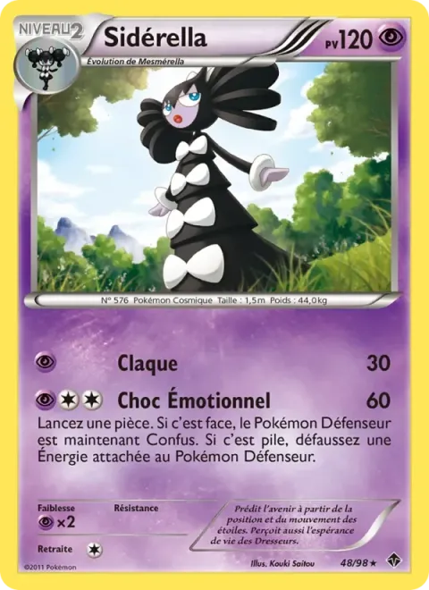 Carte Pokémon Sidérella 048/098, extension Pouvoirs Émergents