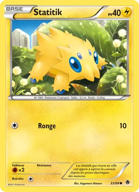 Carte Pokémon Statitik 033/098, extension Pouvoirs Émergents