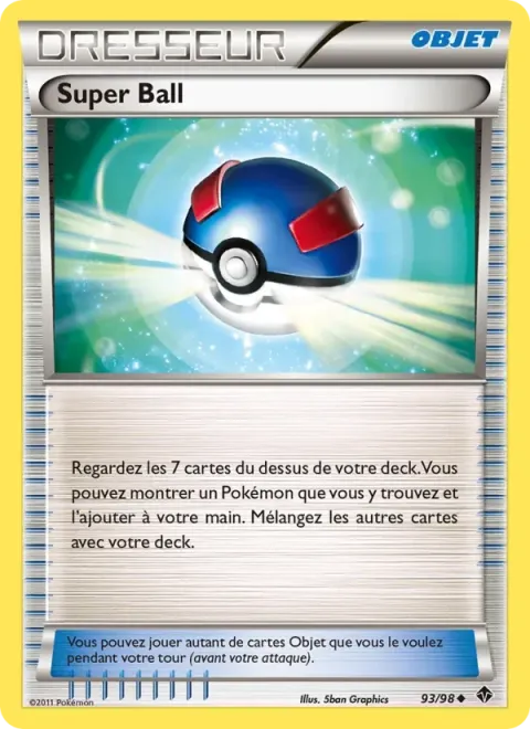 Carte Pokémon Super Ball 093/098, extension Pouvoirs Émergents