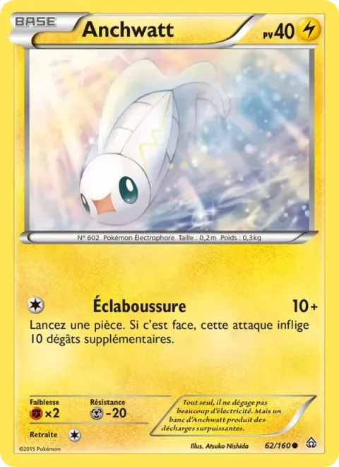 Carte Pokémon Anchwatt 062/160, extension Primo-Choc