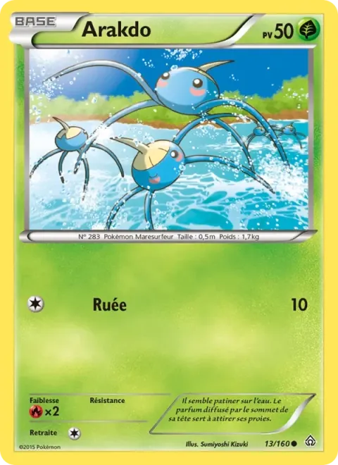 Carte Pokémon Arakdo 013/160, extension Primo-Choc