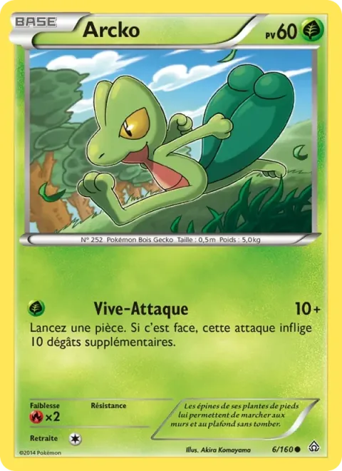 Carte Pokémon Arcko 006/160, extension Primo-Choc