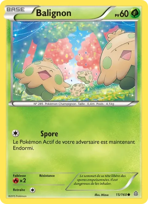 Carte Pokémon Balignon 015/160, extension Primo-Choc