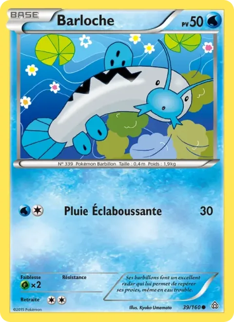 Carte Pokémon Barloche 039/160, extension Primo-Choc