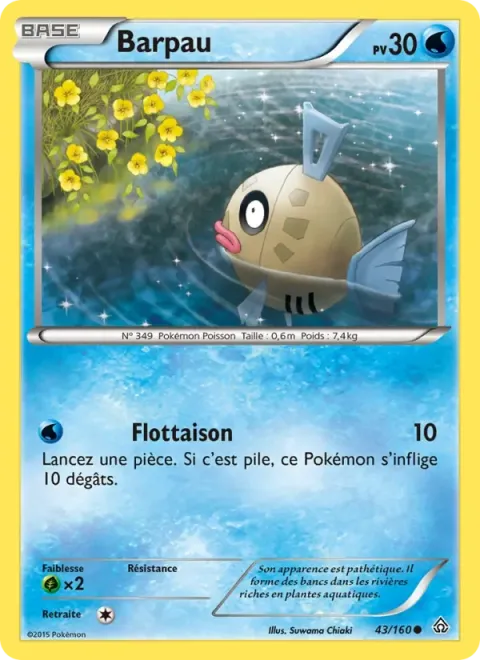 Carte Pokémon Barpau 043/160, extension Primo-Choc