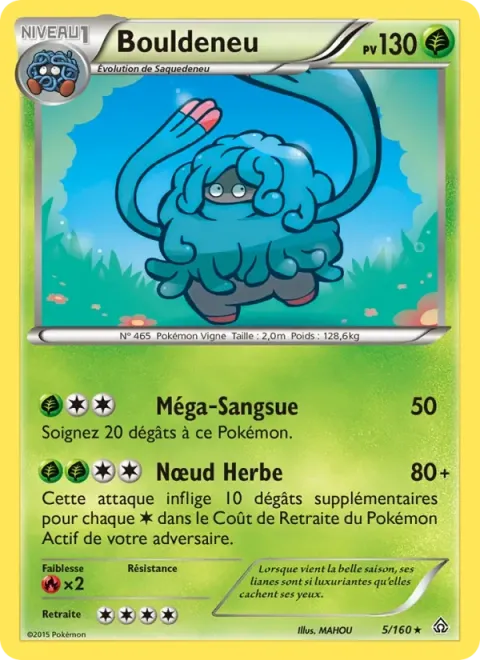Carte Pokémon Bouldeneu 005/160, extension Primo-Choc