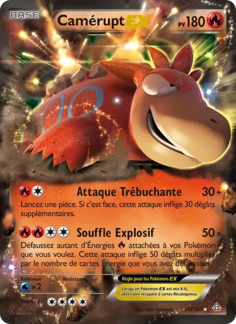 Carte Pokémon Camérupt EX 029/160, extension Primo-Choc