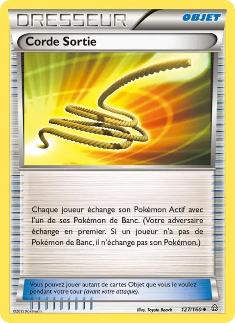 Carte Pokémon Corde Sortie 127/160, extension Primo-Choc