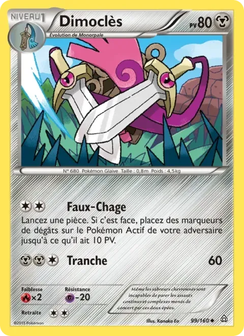 Carte Pokémon Dimoclès 099/160, extension Primo-Choc