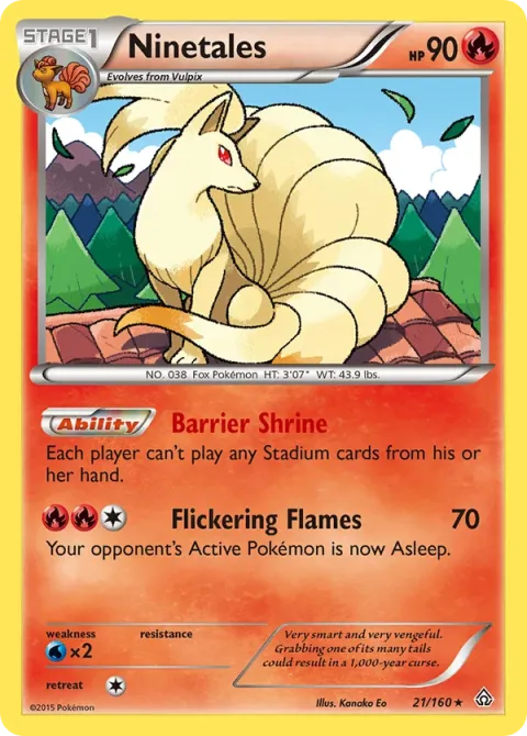 Carte Pokémon Feunard 021/160, extension Primo-Choc
