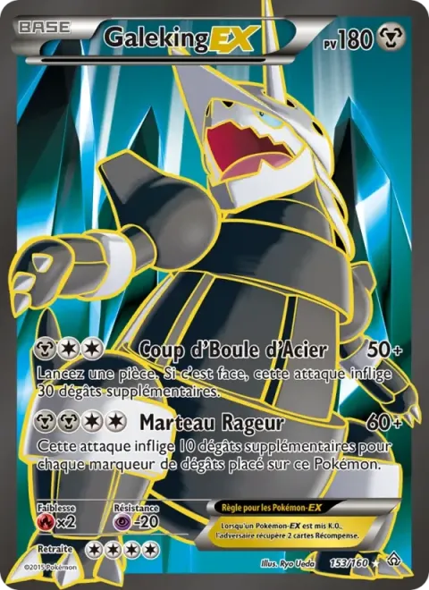 Carte Pokémon Galeking EX 153/160, extension Primo-Choc