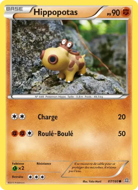 Carte Pokémon Hippopotas 087/160, extension Primo-Choc
