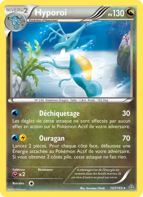 Carte Pokémon Hyporoi 107/160, extension Primo-Choc