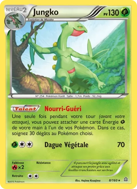 Carte Pokémon Jungko 008/160, extension Primo-Choc