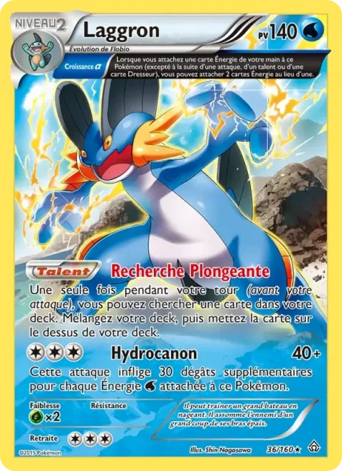 Carte Pokémon Laggron 036/160, extension Primo-Choc