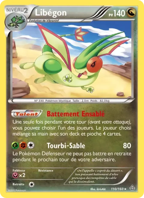 Carte Pokémon Libégon 110/160, extension Primo-Choc