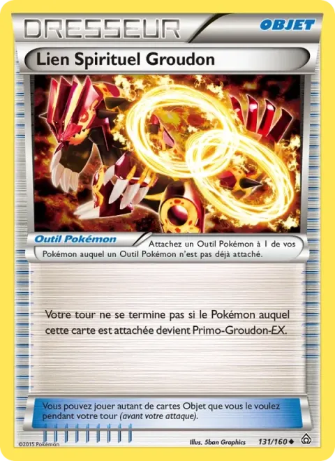 Carte Pokémon Lien Spirituel Groudon 131/160, extension Primo-Choc