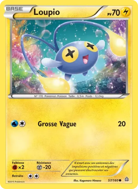 Carte Pokémon Loupio 057/160, extension Primo-Choc