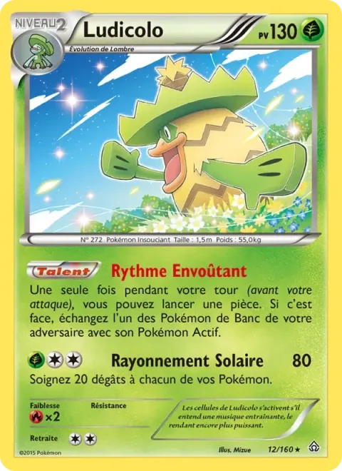 Carte Pokémon Ludicolo 012/160, extension Primo-Choc