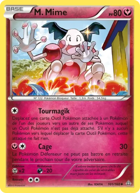Carte Pokémon M. Mime 101/160, extension Primo-Choc