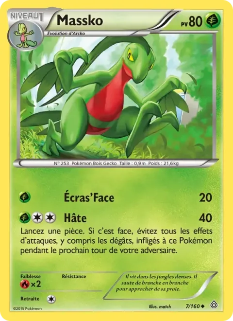 Carte Pokémon Massko 007/160, extension Primo-Choc