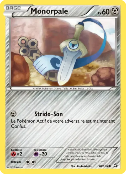 Carte Pokémon Monorpale 098/160, extension Primo-Choc