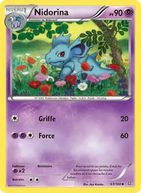 Carte Pokémon Nidorina 067/160, extension Primo-Choc
