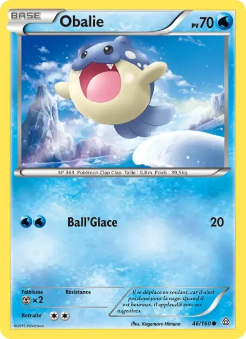 Carte Pokémon Obalie 046/160, extension Primo-Choc