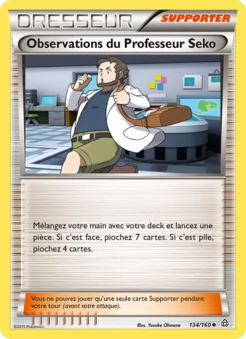 Carte Pokémon Observations du Professeur Seko 134/160, extension Primo-Choc