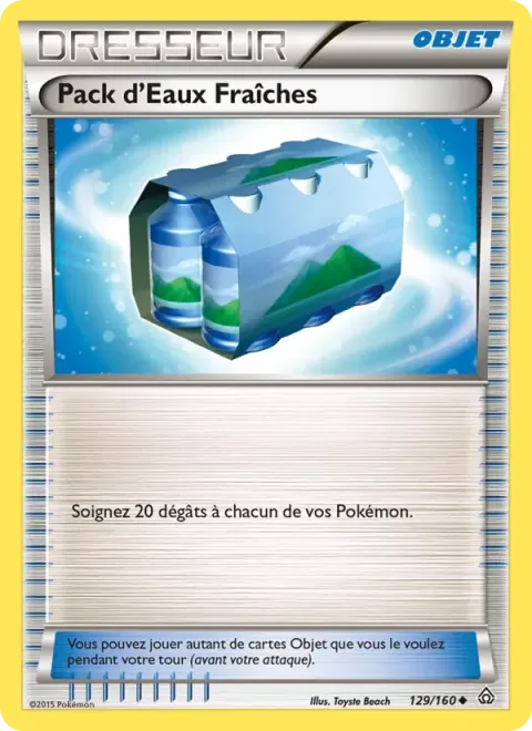 Carte Pokémon Pack d’Eaux Fraîches 129/160, extension Primo-Choc