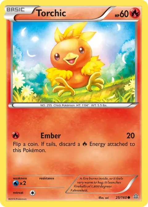 Carte Pokémon Poussifeu 025/160, extension Primo-Choc