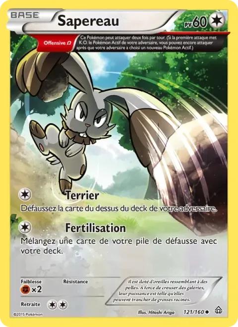 Carte Pokémon Sapereau 121/160, extension Primo-Choc
