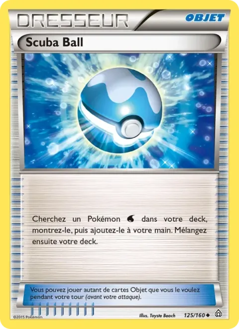 Carte Pokémon Scuba Ball 125/160, extension Primo-Choc