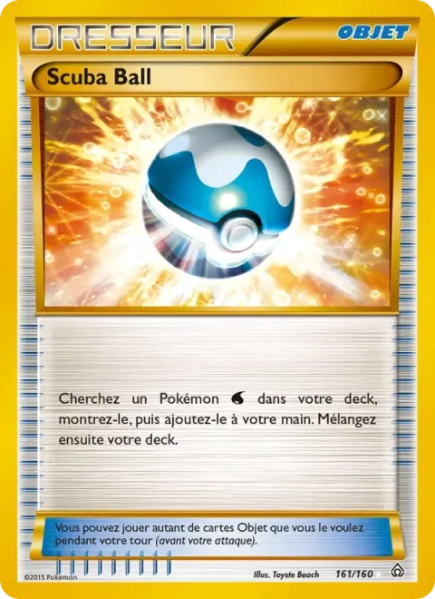 Carte Pokémon Scuba Ball 161/160, extension Primo-Choc