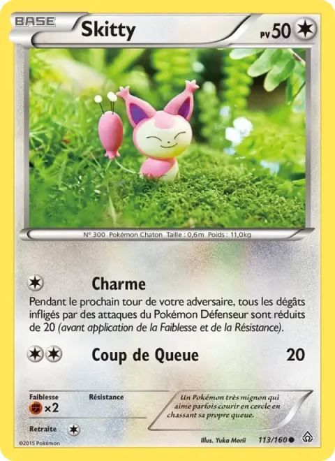 Carte Pokémon Skitty 113/160, extension Primo-Choc