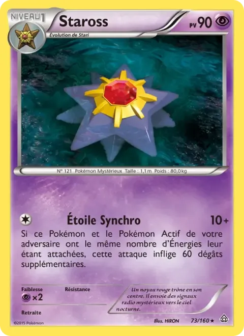Carte Pokémon Staross 073/160, extension Primo-Choc