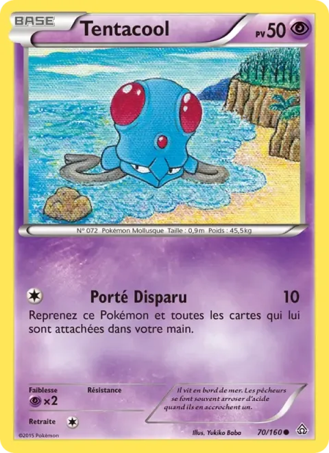 Carte Pokémon Tentacool 070/160, extension Primo-Choc