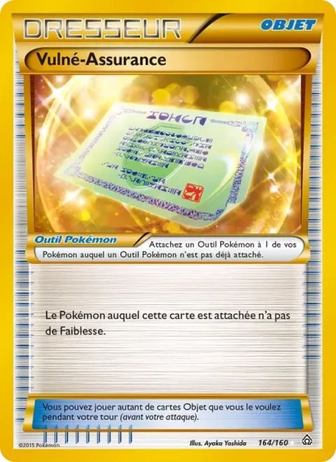 Carte Pokémon VulnéAssurance 164/160, extension Primo-Choc