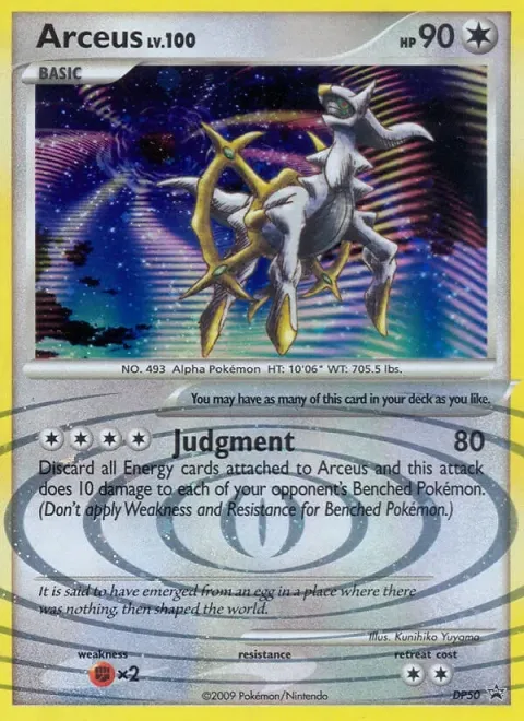 Carte Pokémon Arceus DP50, extension Promo DP